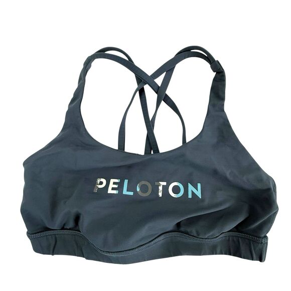 Lululemon x Peloton Energy Sports Bra Women Size 8 Blue Strappy - Picture 1 of 7
